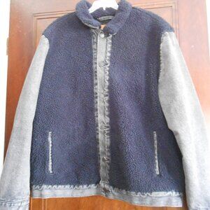 Levi’s Premium Black Trucker Sherpa Panel Jean Jacket Men's XL